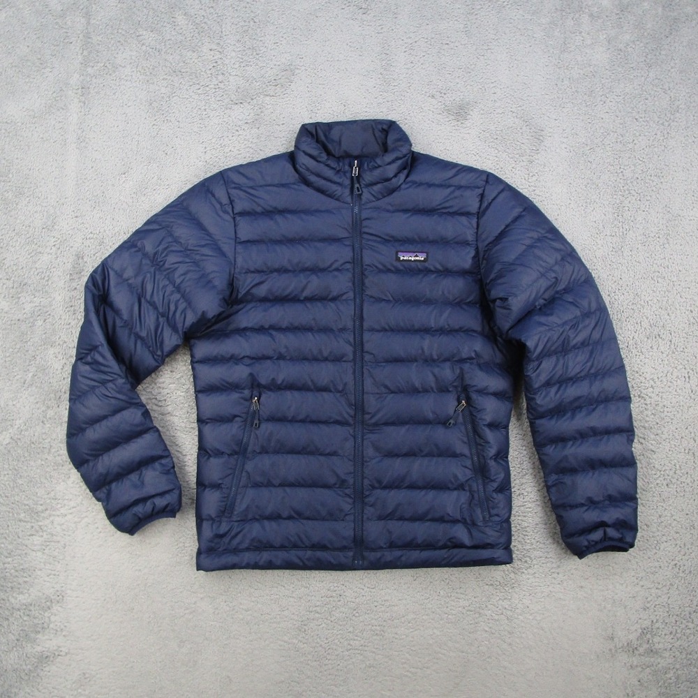 Patagonia Down Sweater Jacket Mens S Blue Puffer Full Zip 84674 FA19